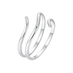 925 Sterling Silver Oxidized Silver Adjustable Ring for Men