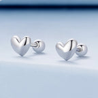 925 Sterling Silver Plated Platinum 5mm Earrings for Women