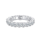 925 Sterling Silver Moissanite 0.1ct Ring Size 6 for Women