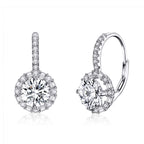 925 Sterling Silver Earrings with Pavé Set CZ for Women