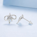 925 Sterling Silver Earrings with Pavé Setting & Oxidized Finish