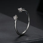 925 Sterling Silver Moissanite Ring Size E for Women
