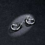 925 Sterling Silver Earrings with Pavé Setting CZ