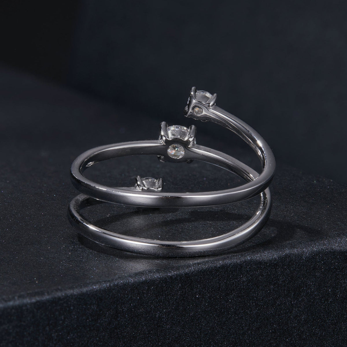925 Sterling Silver 3mm Moissanite Ring for Women