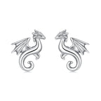 925 Sterling Silver Oxidized Silver 0.7cm Earrings