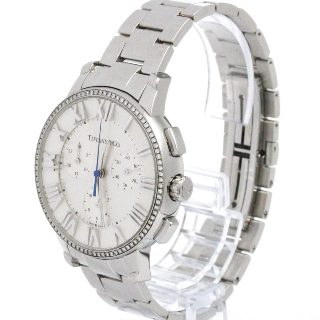 Tiffany & Co. Atlas Dome Diamond Steel Quartz Mens Watch — T33989555