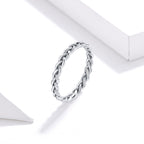 925 Sterling Silver Oxidized 0.20cm Ring Size 9 for Women