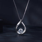 925 Sterling Silver Necklace with 1 Carat Moissanite - 400mm Length for Women