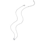 925 Sterling Silver Adjustable Necklace with CZ Pendants for Women