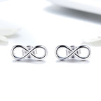 925 Sterling Silver Earrings for Women - 0.6*1.3 cm, Plated Platinum
