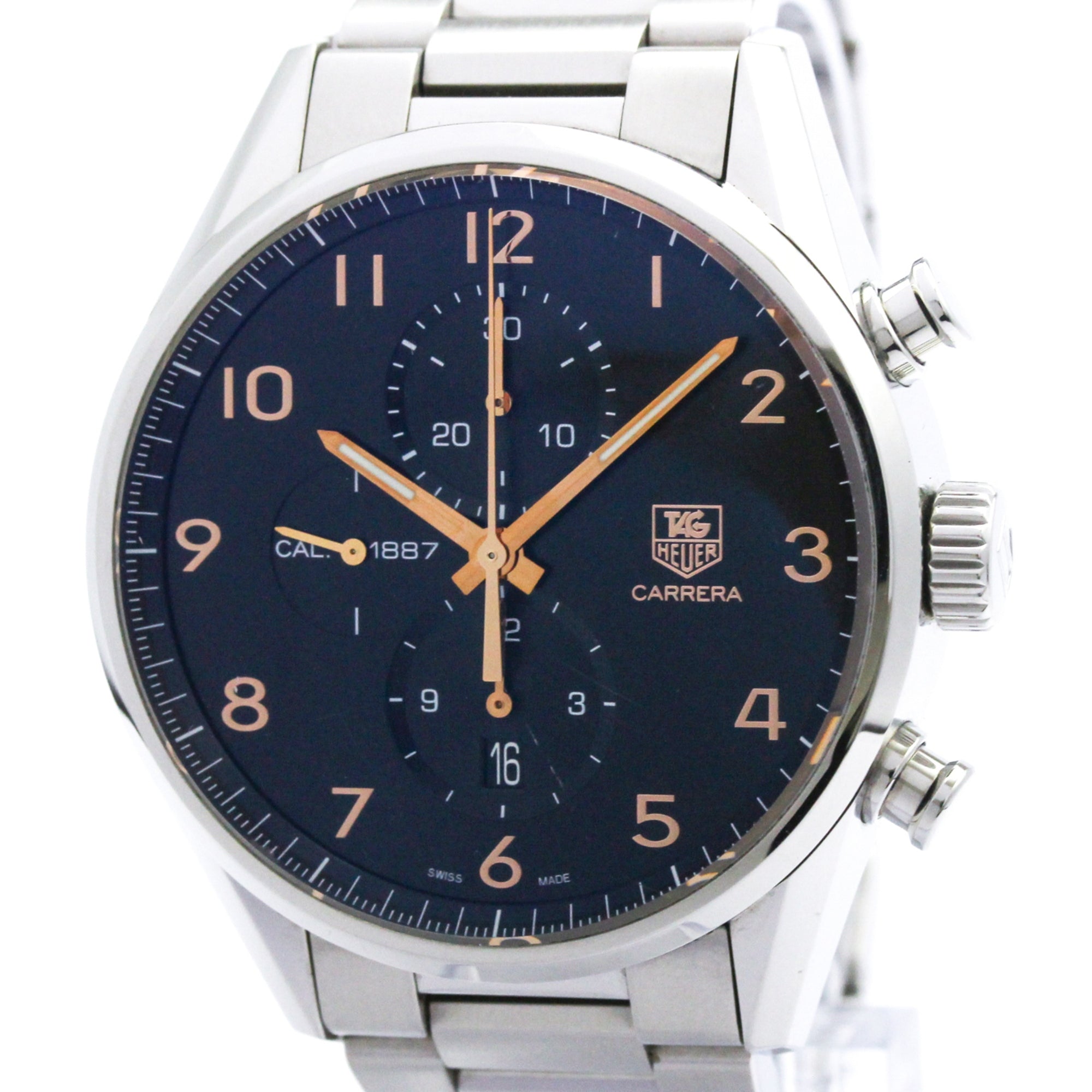 TAG Heuer Carrera Calibre 1887 Chronograph Steel Automatic Mens Watch — CAR2014.BA0799