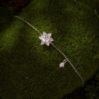 925 Sterling Silver White Gold Plated Moissanite Adjustable 15+6cm Bracelet for Women