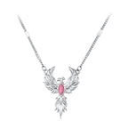 925 Sterling Silver White Gold Plated Synthetic Opal 40+5cm Necklace for Women