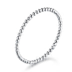 925 Sterling Silver+Plated Platinum Ring Size 6 for Women
