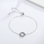 925 Sterling Silver Bracelet 26.5CM with 1.5*1.1CM Pendant for Unisex