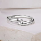 925 Sterling Silver Oxidized 0.18cm Ring