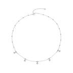 925 Sterling Silver 3mm Moissanite Necklace for Women