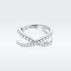 925 Sterling Silver Earrings with Pavé Setting CZ - 1.2cm Diameter