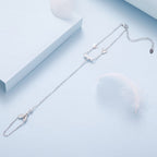 925 Sterling Silver Bracelet with Pavé Set CZ in White Gold 15+6cm