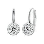 925 Sterling Silver 0.50 Carat Moissanite Earrings for Women