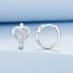 925 Sterling Silver Plated White Gold Earrings for Women