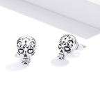 S925 Oxidized Silver Earrings Size 1*0.7cm for Women