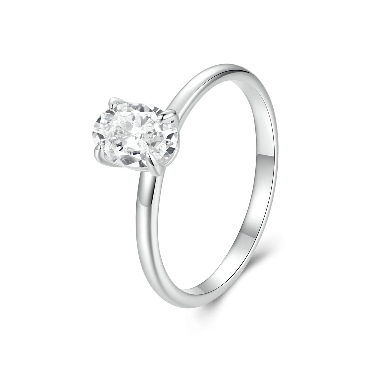 925 Sterling Silver Moissanite 1ct Ring Size 8