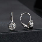 925 Sterling Silver 0.50 Carat Moissanite Earrings for Women