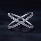 S925 Sterling Silver Moissanite Ring Size 8