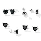 925 Sterling Silver Oxidized CZ Earrings for Women