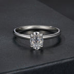 925 Sterling Silver Moissanite 1ct Ring Size 8