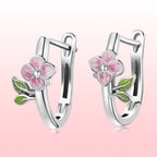 925 Sterling Silver Enamel Oxidized Silver Earrings for Women - 1.5x0.7cm