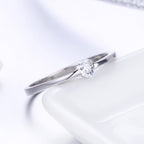 925 Sterling Silver Ring for Women Size 6.0 with Pavé Setting CZ