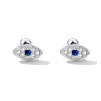 925 Sterling Silver & Pavé Setting CZ Earrings