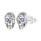925 Sterling Silver Earrings with Oxidized Finish and CZ Stones