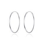 925 Sterling Silver Plated Platinum Earrings 3cm for Women