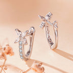 925 Sterling Silver White Gold Plated CZ Earrings for Women
