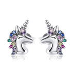 925 Sterling Silver Earrings with Pavé Setting CZ, Oxidized, 1.4x0.9cm for Women