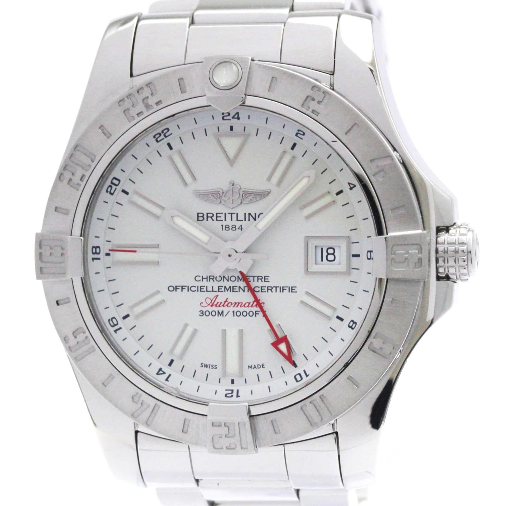 Breitling Avenger II GMT Steel Automatic Mens Watch — A32390-BA