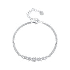 925 Sterling Silver 5MM Moissanite Bracelet for Women