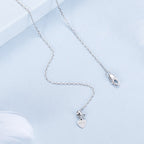 925 Sterling Silver 400mm CZ Pavé Setting Necklace for Women