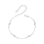 925 Sterling Silver Pave Setting CZ Bracelet with White Gold Plating