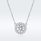 925 Sterling Silver Plated Platinum 49cm Pavé Setting CZ Necklace for Women