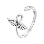 925 Sterling Silver Oxidized Silver Pavé Setting CZ Rings for Women