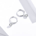 925 Sterling Silver Gold Plated Pavé Setting CZ Earrings for Women