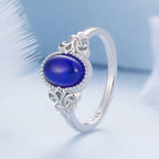 925 Sterling Silver Ring 1.7mm Size 6.0 with Transparent Glass for Women