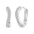 925 Sterling Silver Pavé CZ Earrings for Women