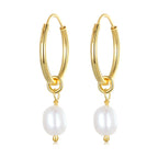925 Sterling Silver Baroque Pearl Earrings for Women