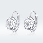 925 Sterling Silver Earrings with Pavé Setting CZ - 1.4x0.9 cm for Women
