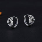 925 Sterling Silver Oxidized Earrings 12x7mm for Women
